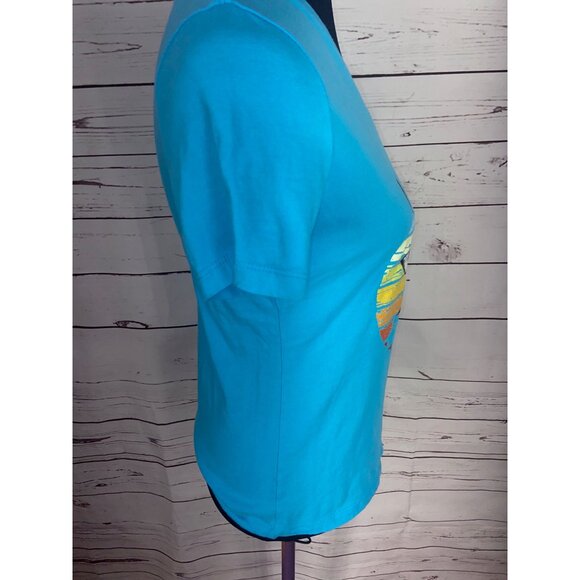 Bella Canvas Teal Blue V Neck Not Today Heifer Short Sleeve Fitted Medium Tee‎ - Picture 3 of 8